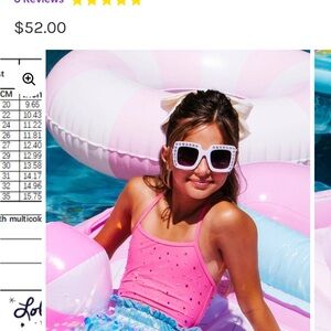 Lola + The Boys Pink Sparkle One Piece Swimsuit